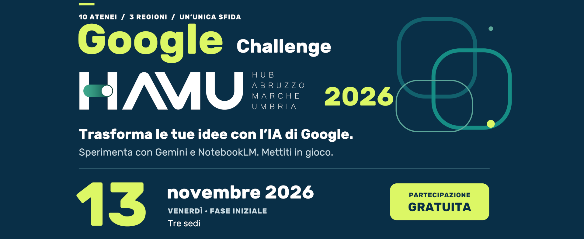 Google Challenge HAMU 2026 – candidature aperte fino al 3 novembre